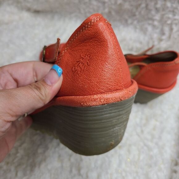 Fly London Ankle Strap Wedge Sandals sz 37 - Picture 5 of 10